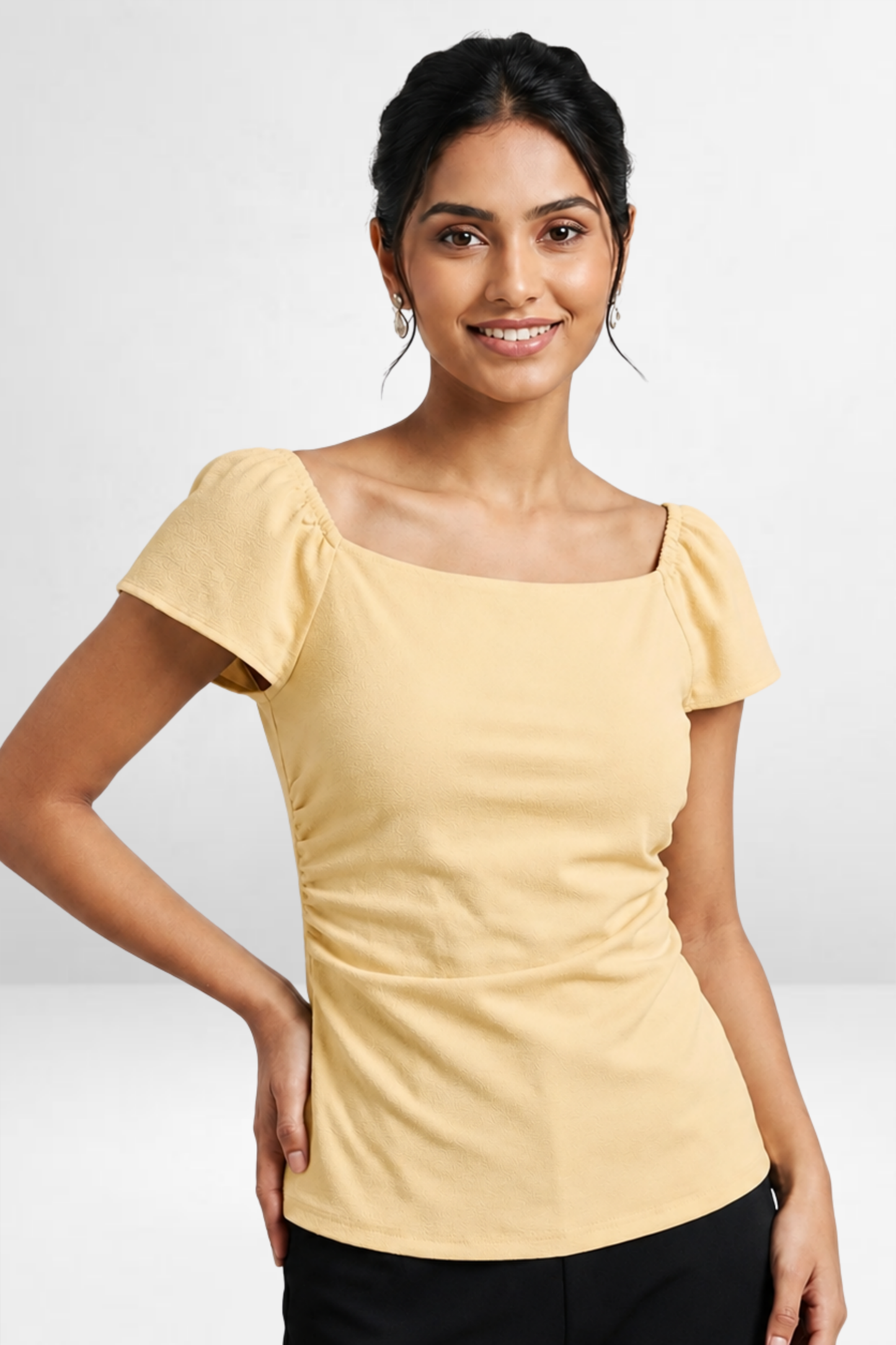 Smocked Peplum Top