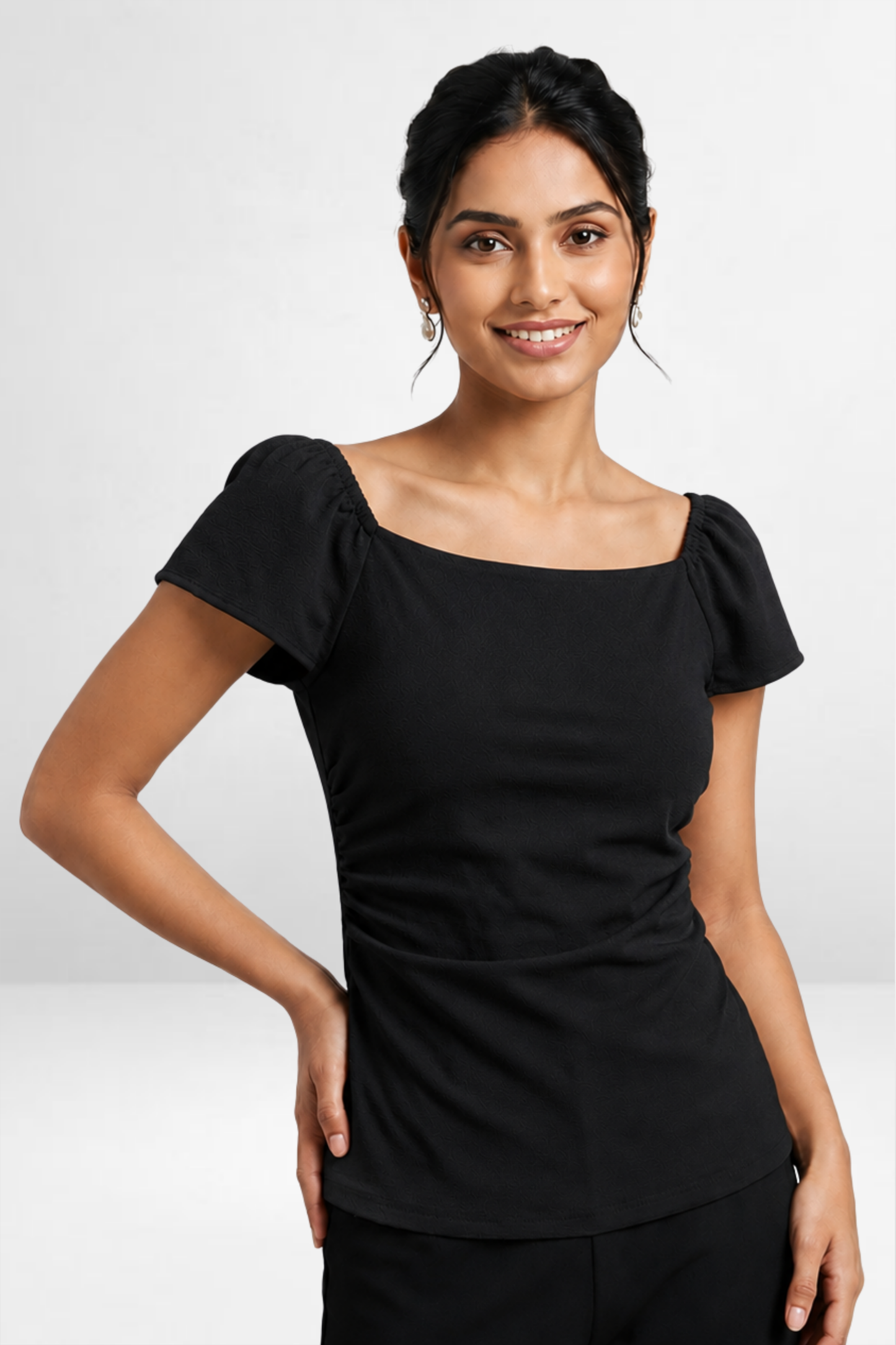 Smocked Peplum Top