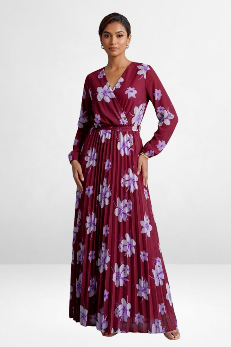 Floral Pleated Dress
