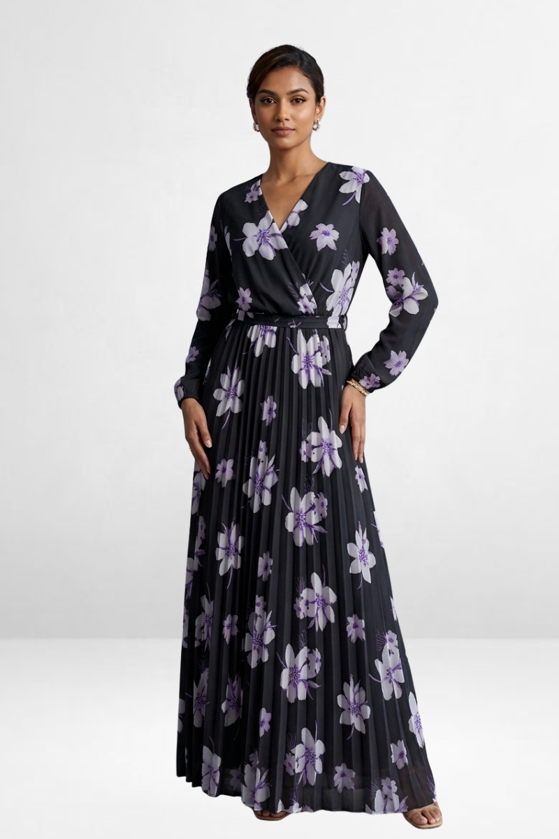 Floral Pleated Dress