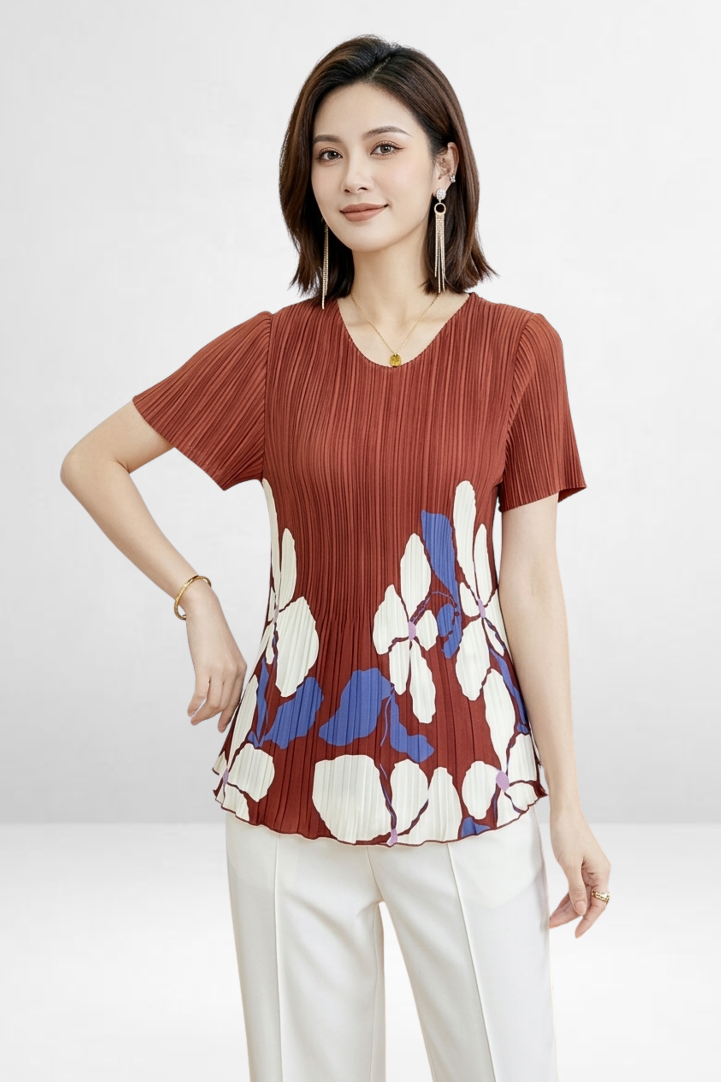 Abstract Floral Top