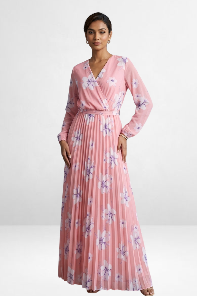 Floral Pleated Dress