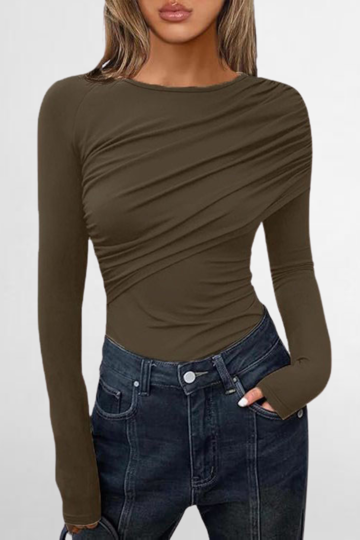 Asymmetric Ruched Top