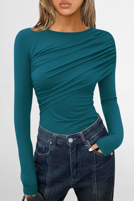 Asymmetric Ruched Top
