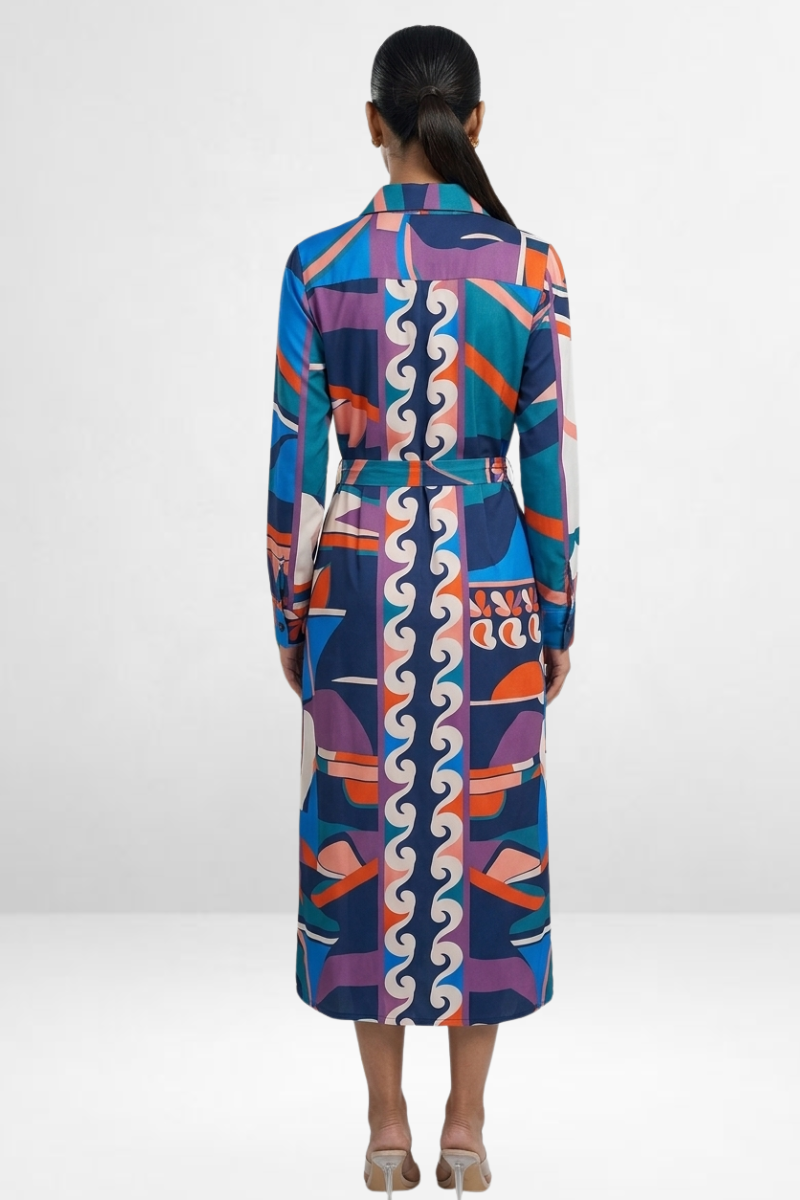 Abstract Shirt Dress