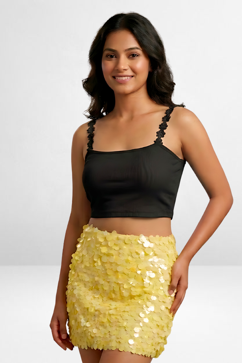 Floral Strap Crop
