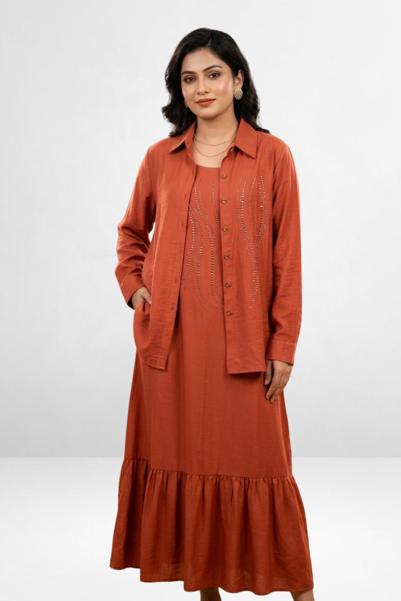 Layered Midi Dress