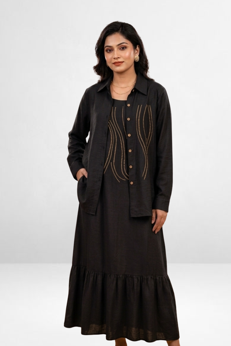 Layered Midi Dress