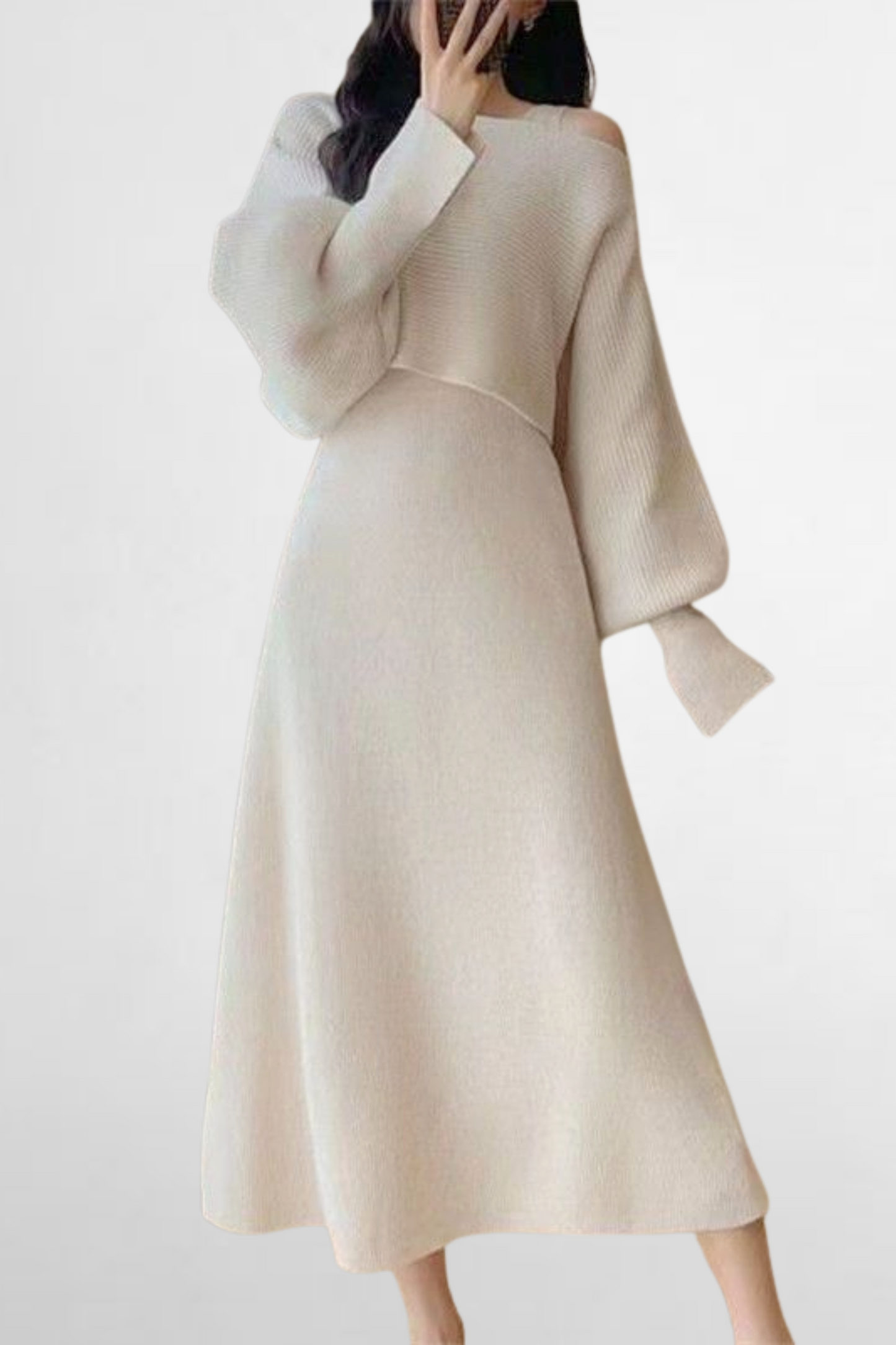 Layered Knit Dress & Sweater Set