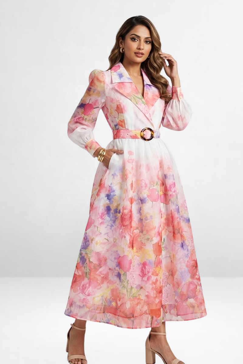 Floral Belted Dress