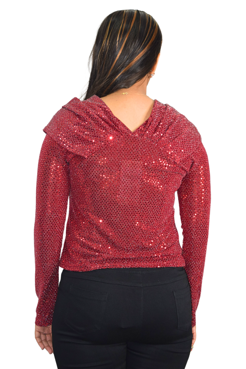 Sequin Rose Top