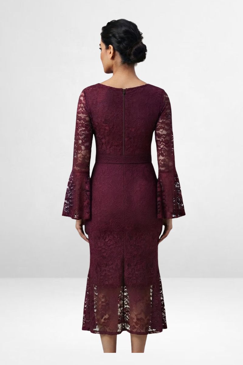 net waist tie dress