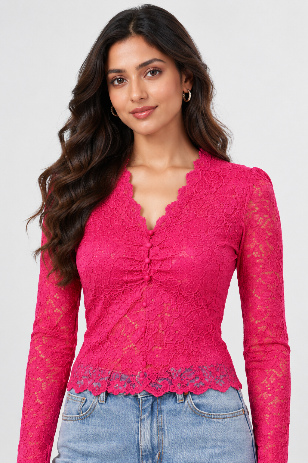 Lace Bloom Bling Top