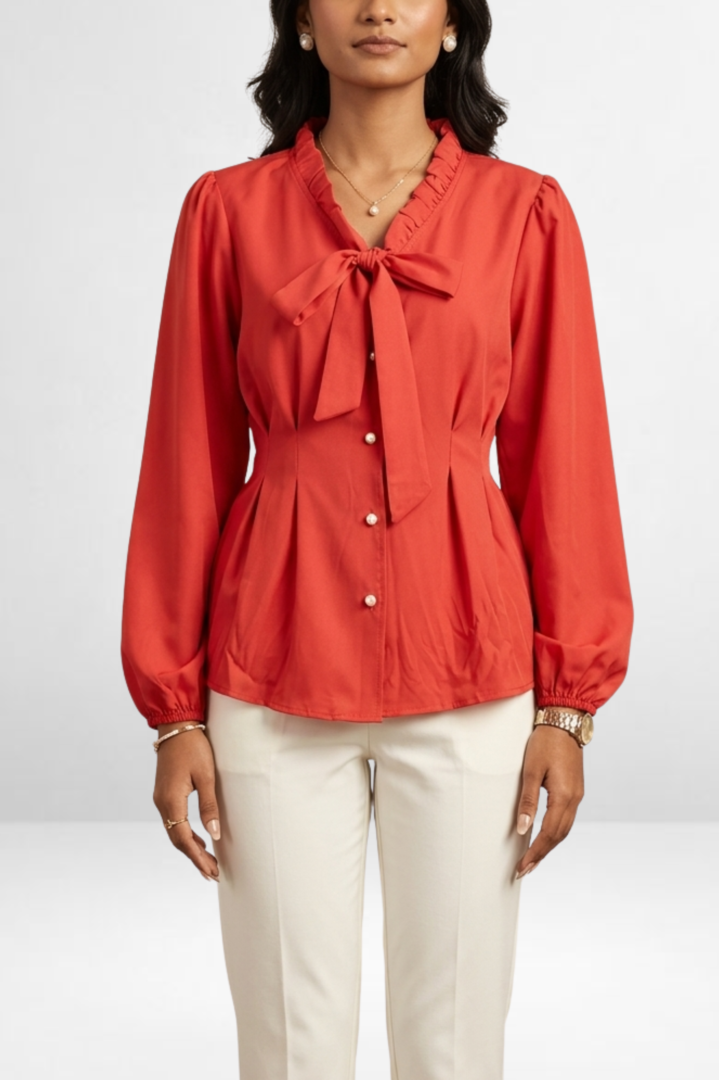 Ruffle Neck Blouse