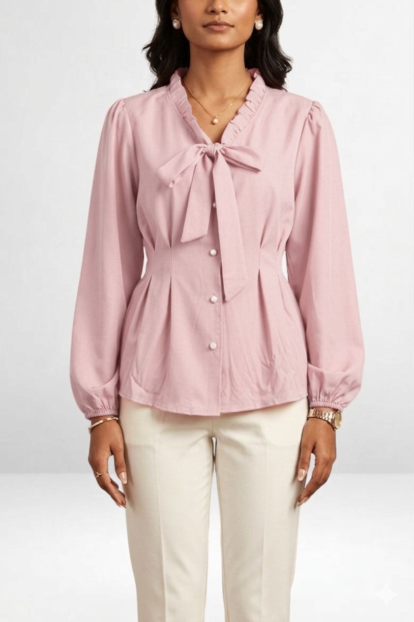 Ruffle Neck Blouse