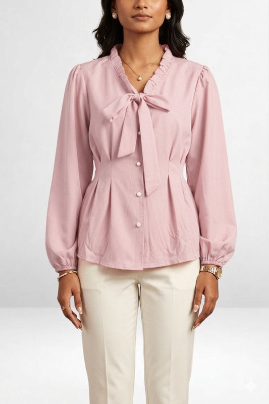 Ruffle Neck Blouse
