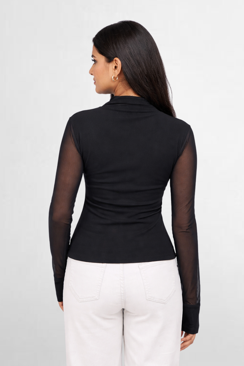 Asymmetrical Sheer Top