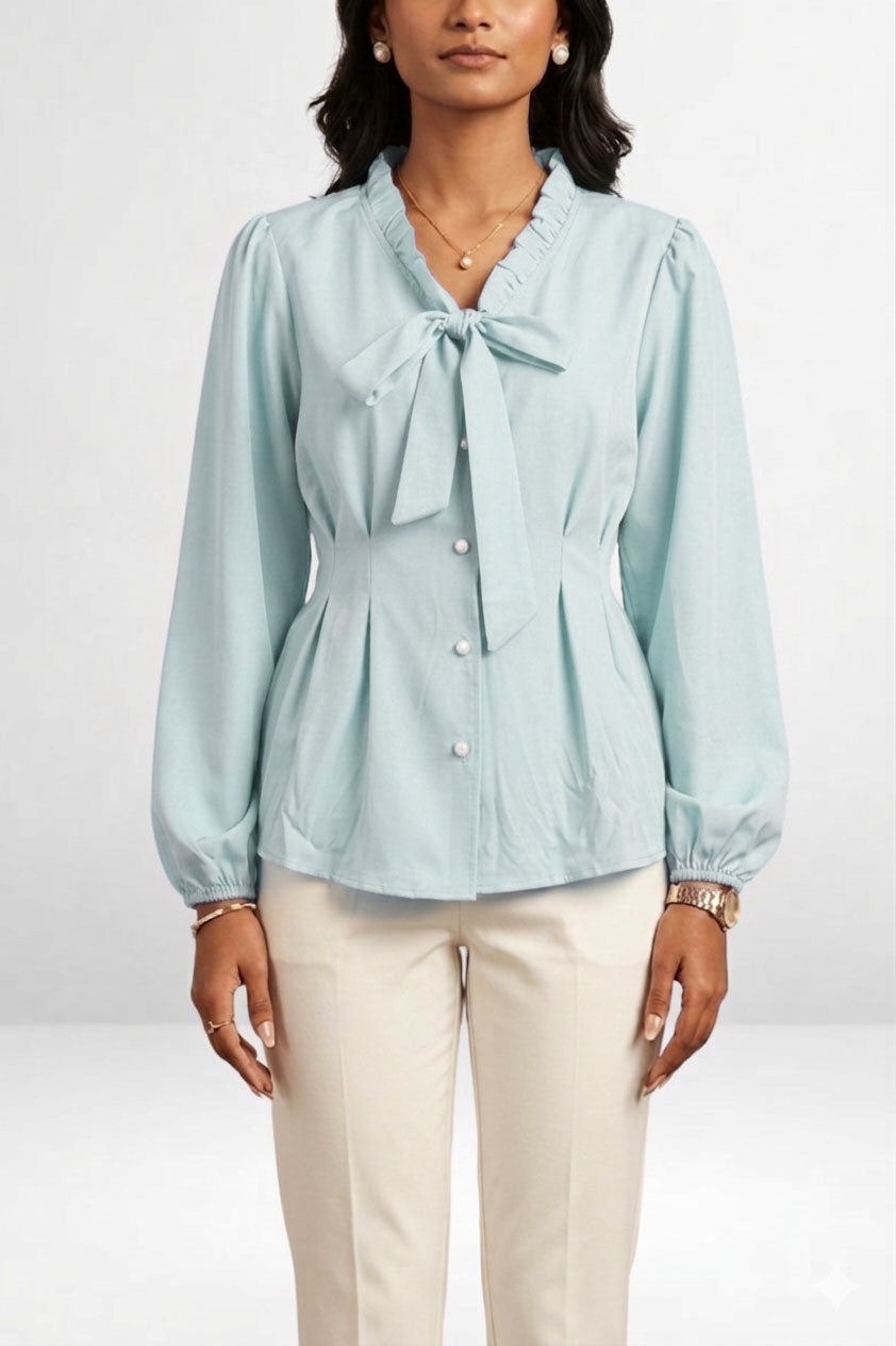 Ruffle Neck Blouse