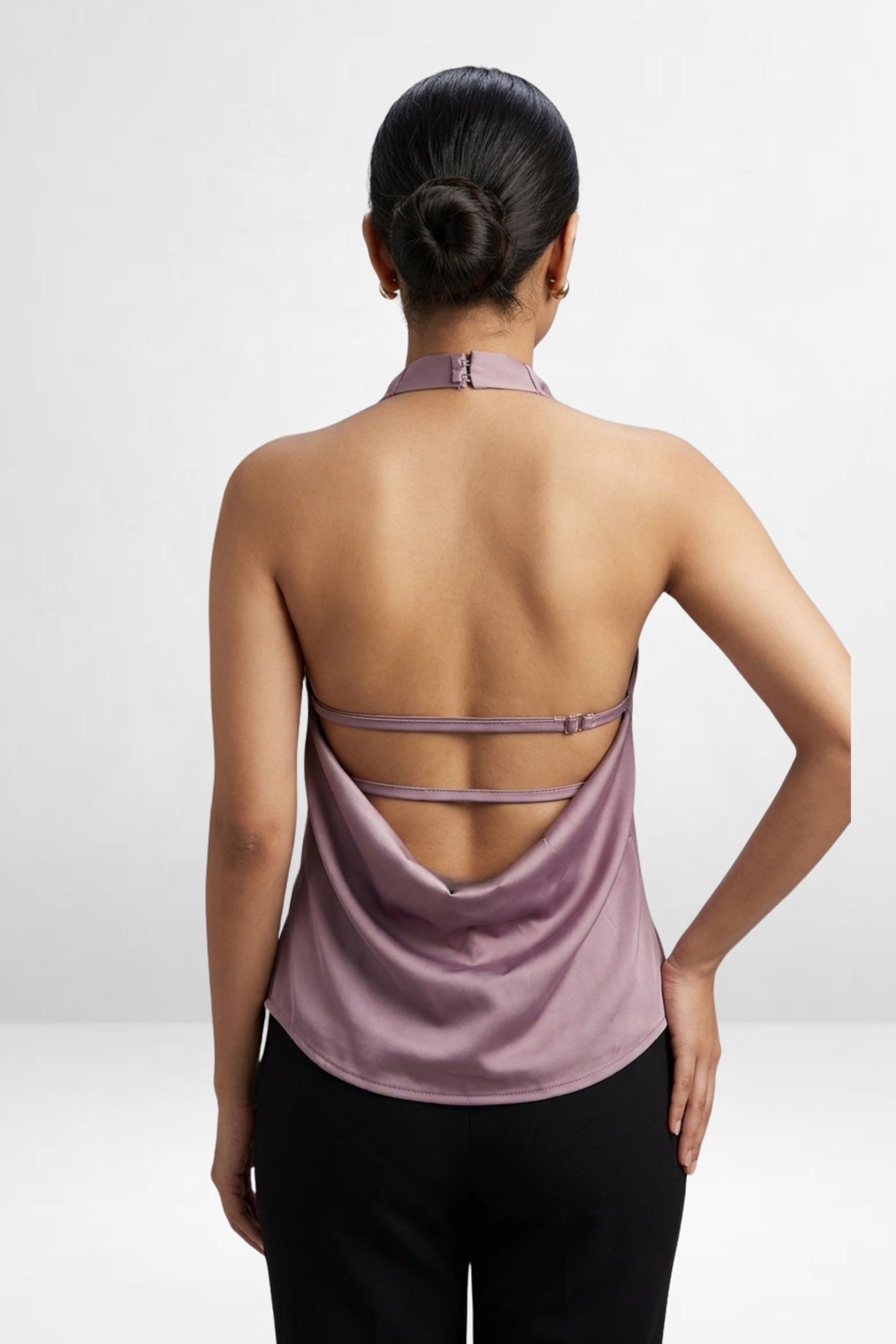 Draped Satin Halter