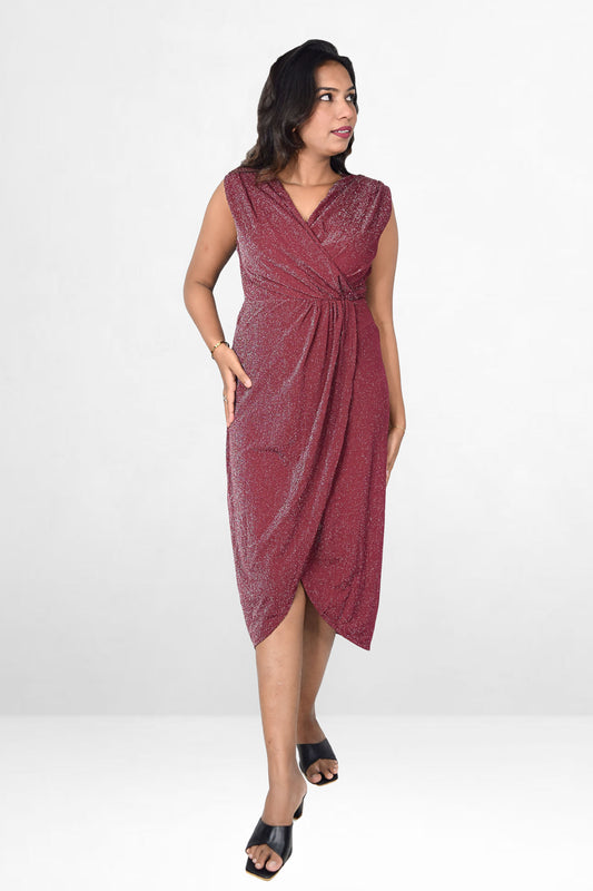 Shimmer Wrap Dress
