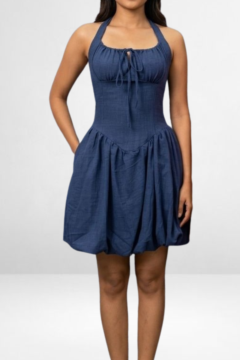 Halter Balloon Dress