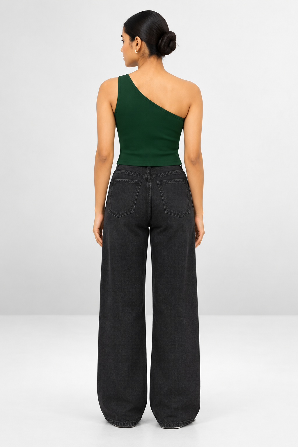 Brooch One-Shoulder Top