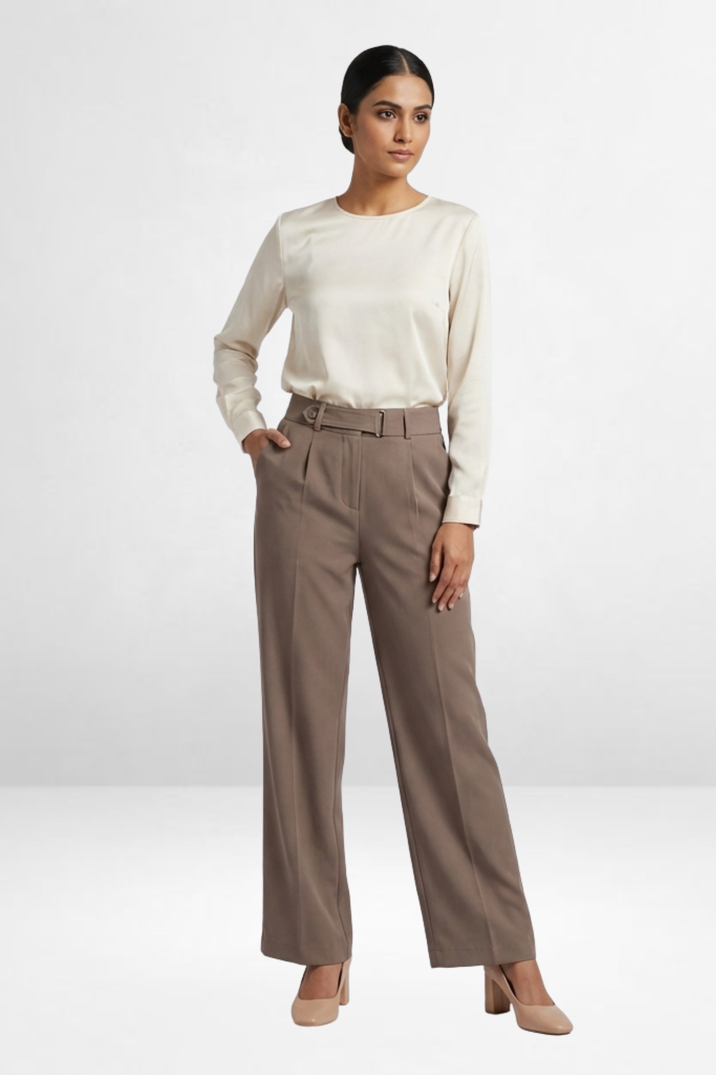 Belted Wide Trousers