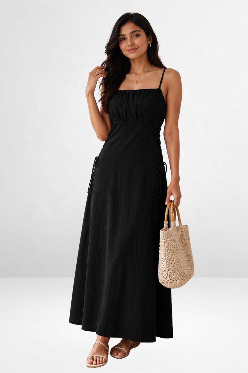 Smocked Strap Maxi Dress