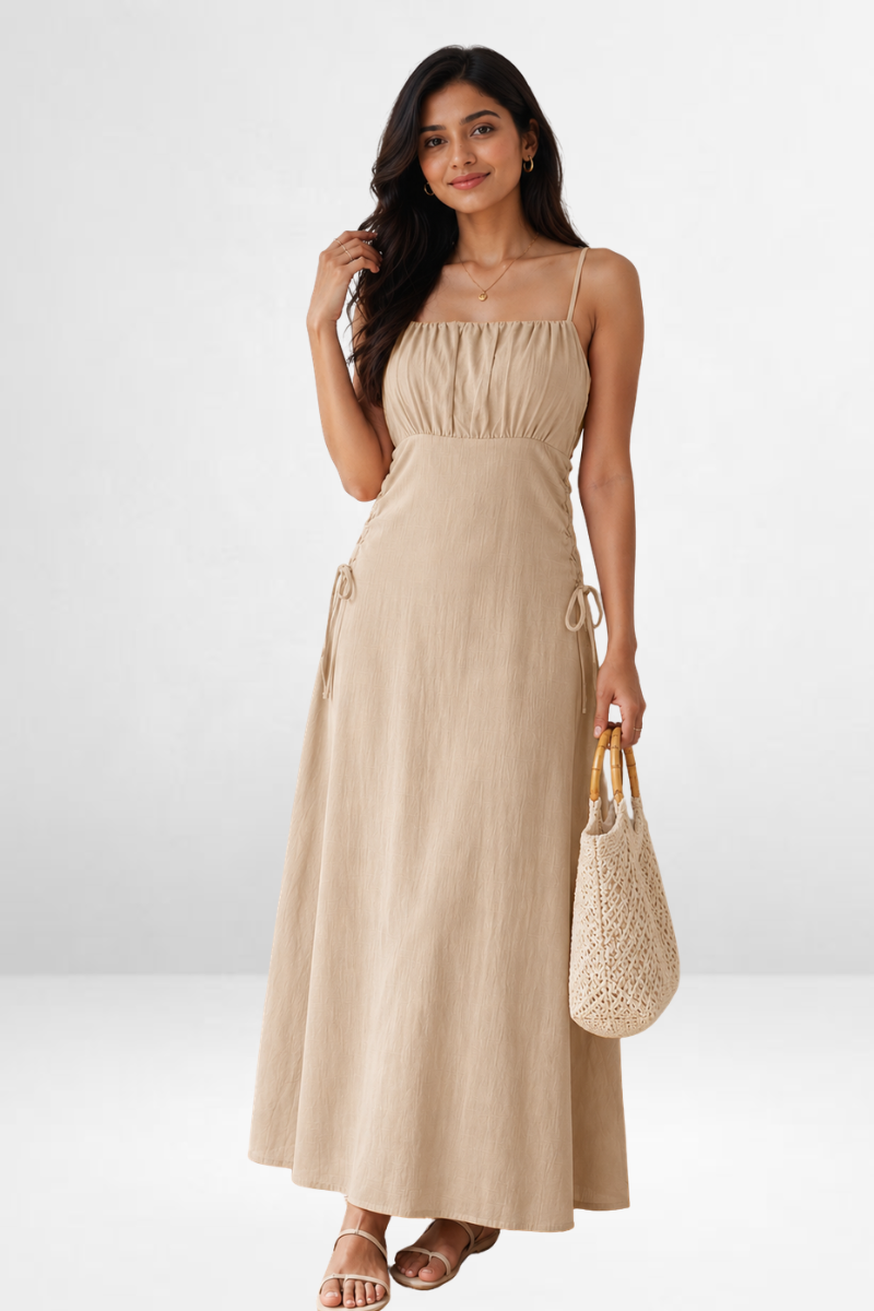 Smocked Strap Maxi Dress