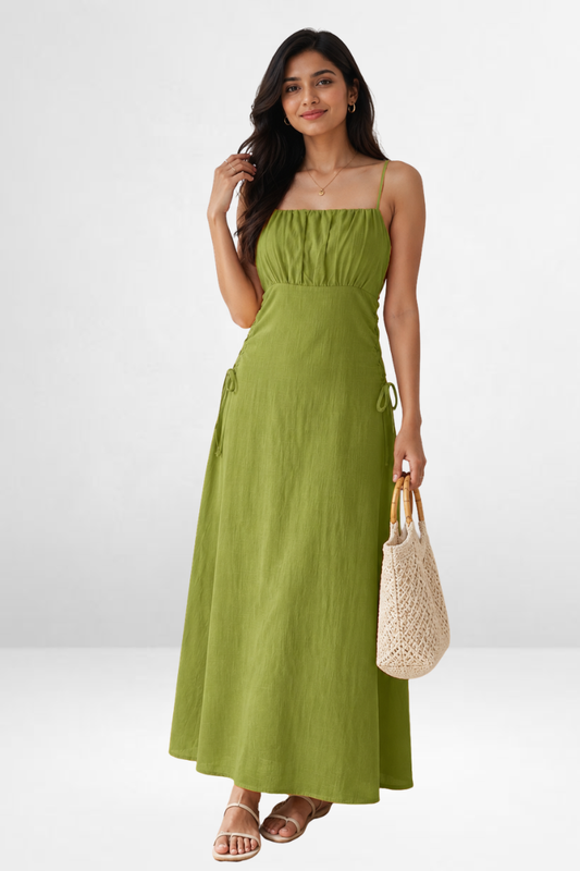 Smocked Strap Maxi Dress