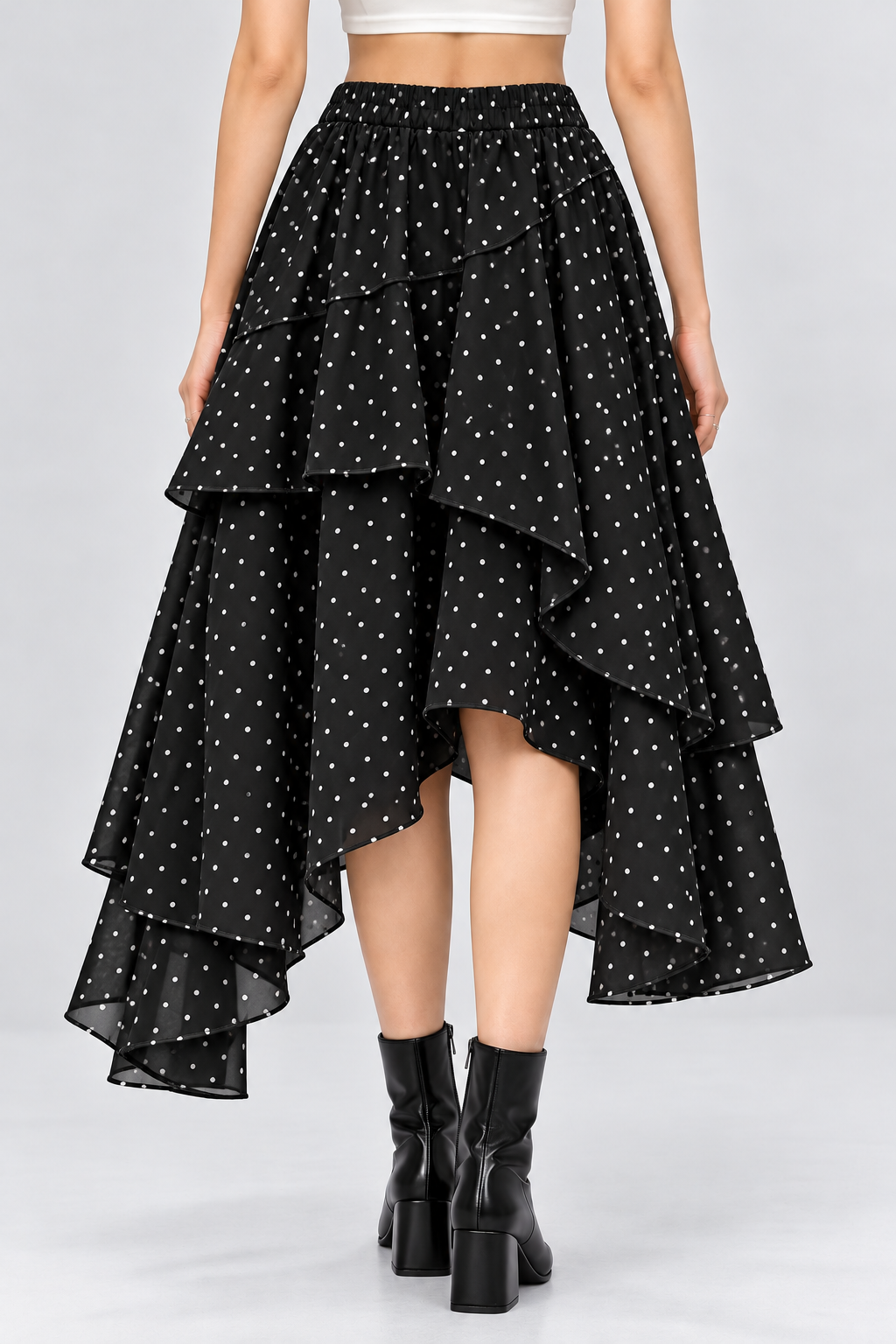 Polka Dot Cascade Skirt