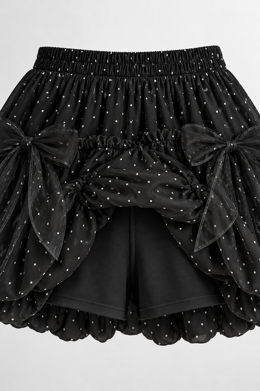 Polka Bow Mini Skirt