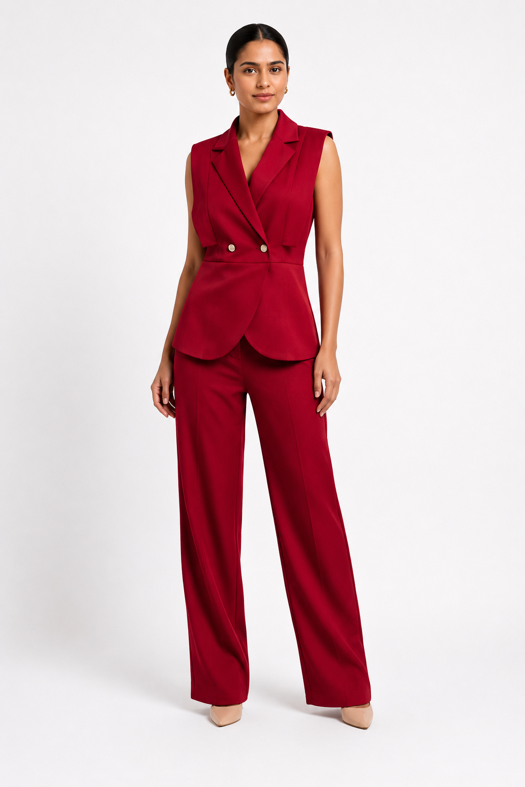 Sleeveless Blazer Co-Ord Set