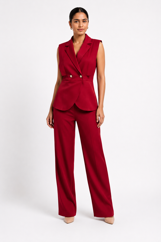 Sleeveless Blazer Co-Ord Set