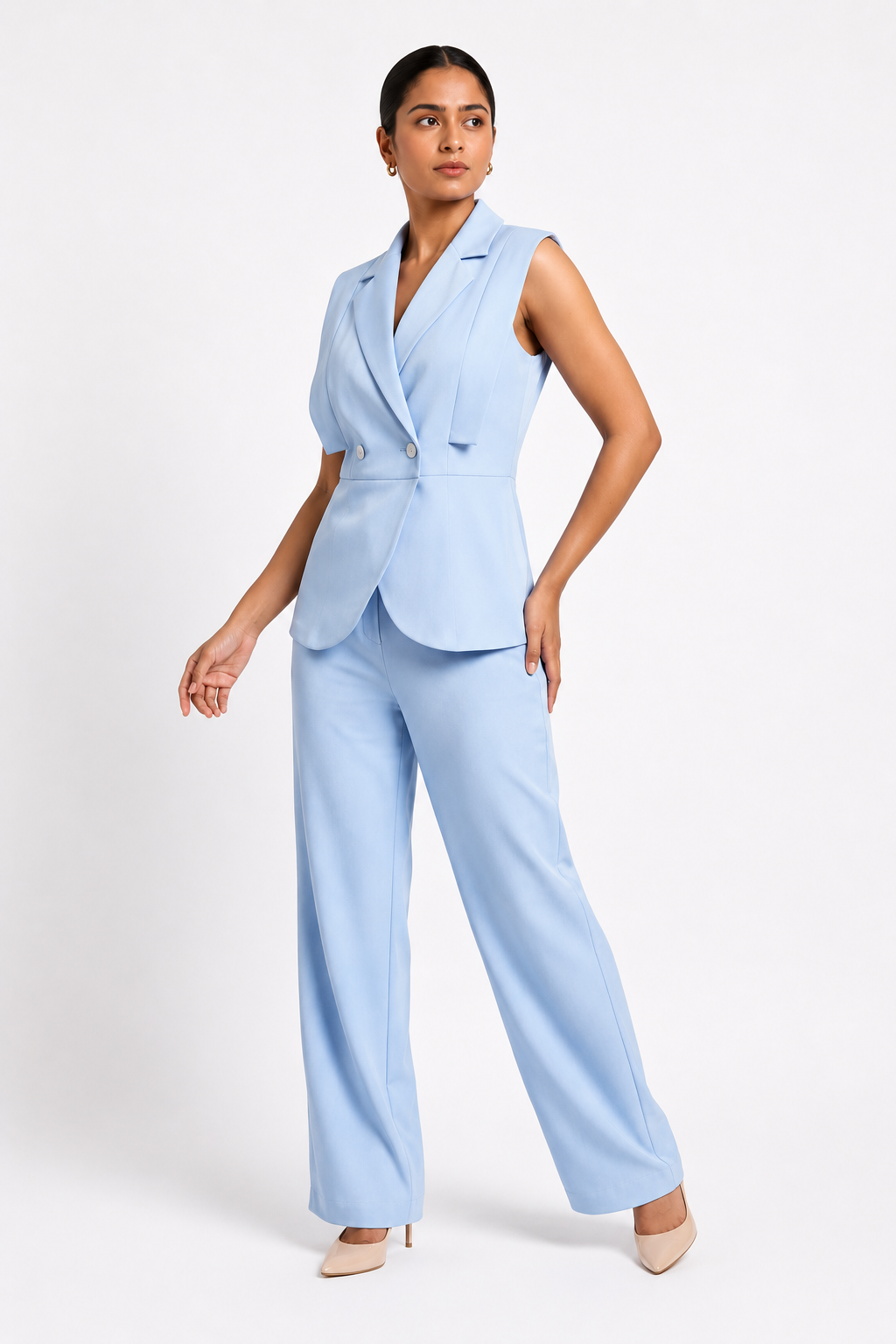 Sleeveless Blazer Co-Ord Set