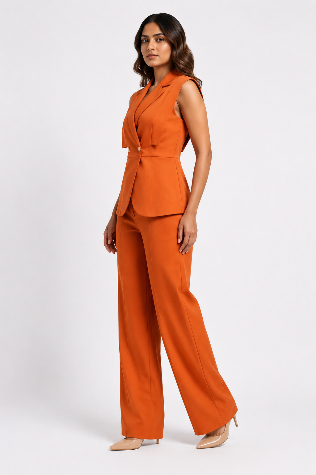 Sleeveless Blazer Co-Ord Set