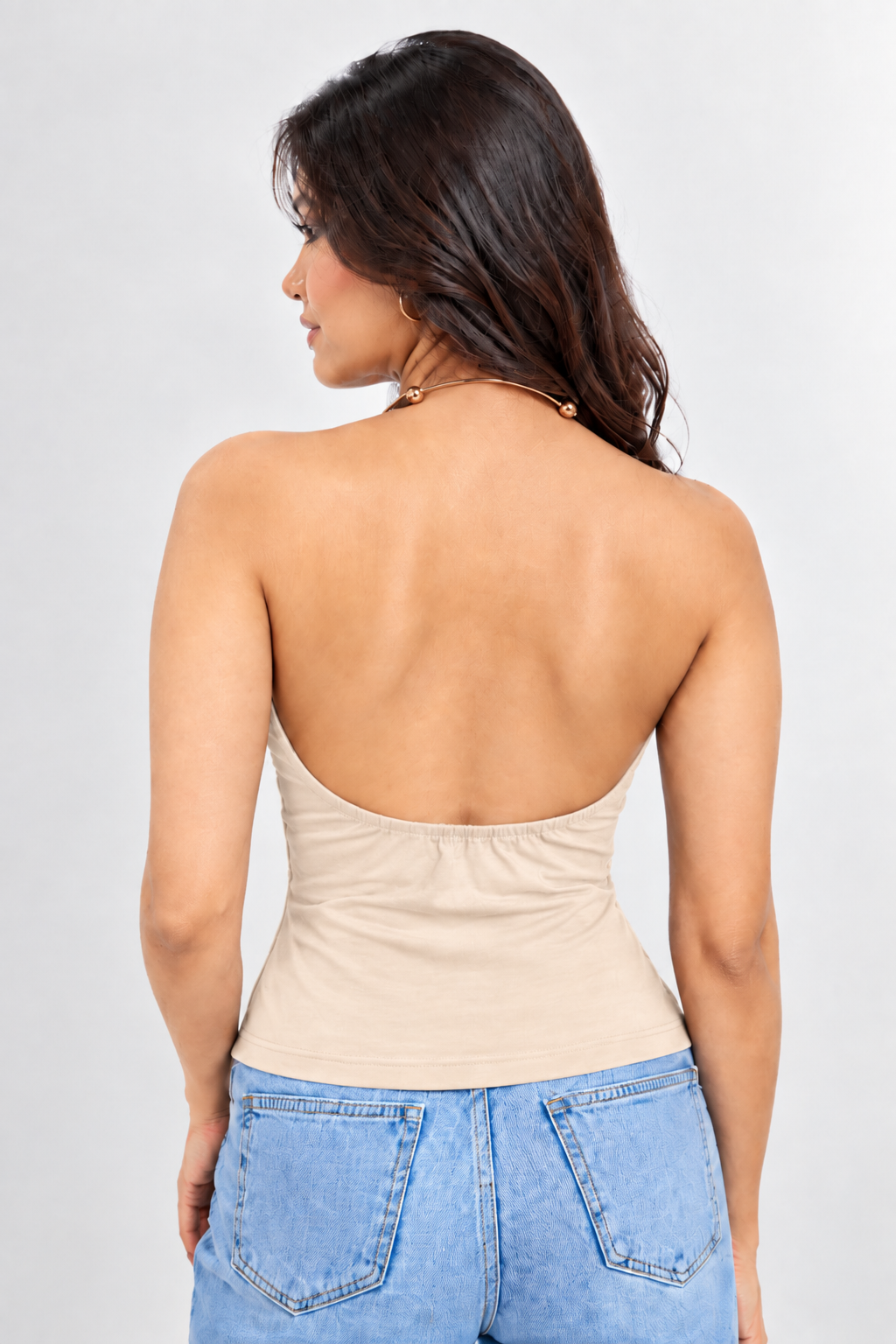 Golden Ring Halter Top