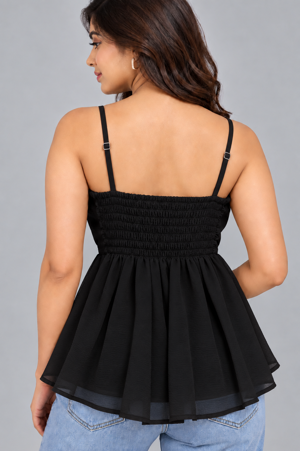 Crystal Wrap Peplum Top