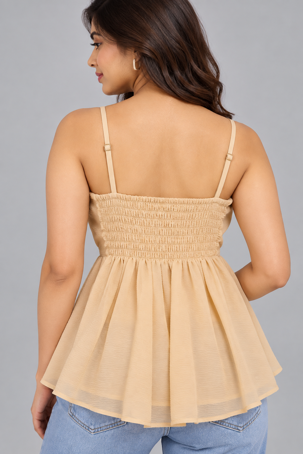 Crystal Wrap Peplum Top