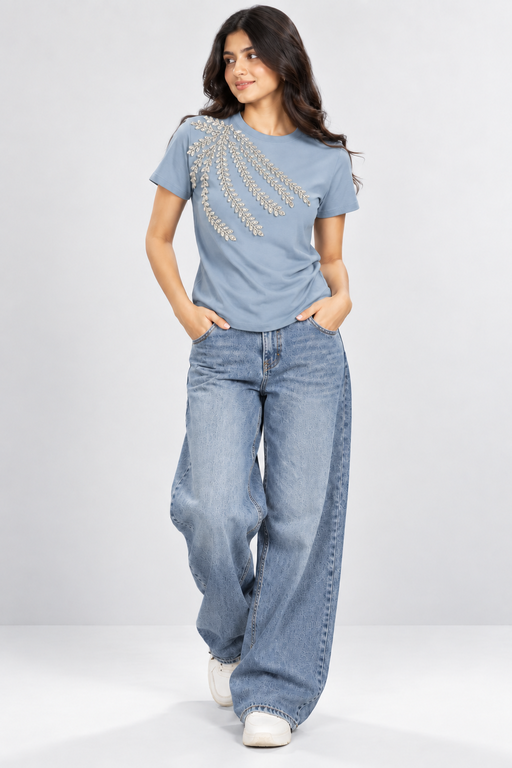 Crystal Vine Embellished T-Shirt