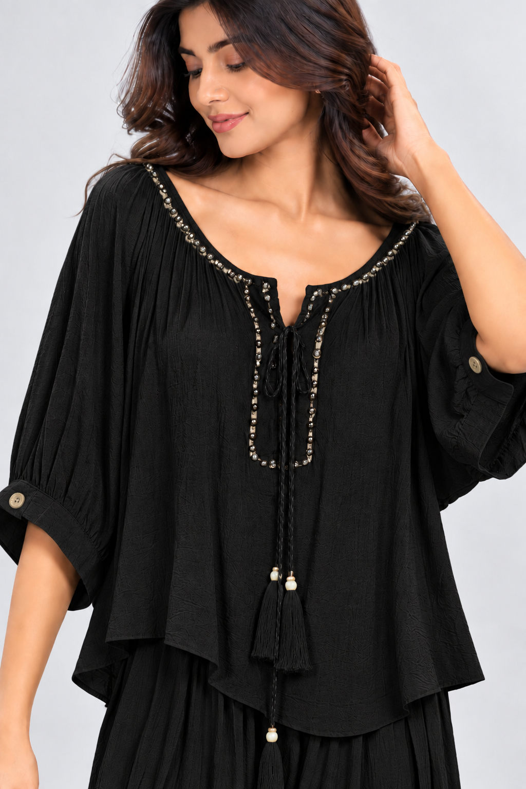 Crystal Detail Flowy Co-ord Set