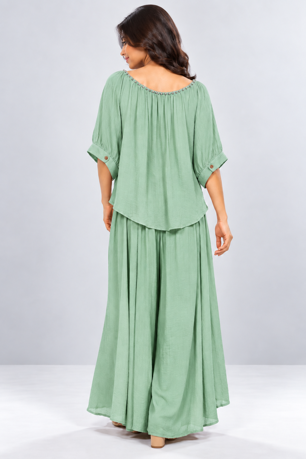 Crystal Detail Flowy Co-ord Set