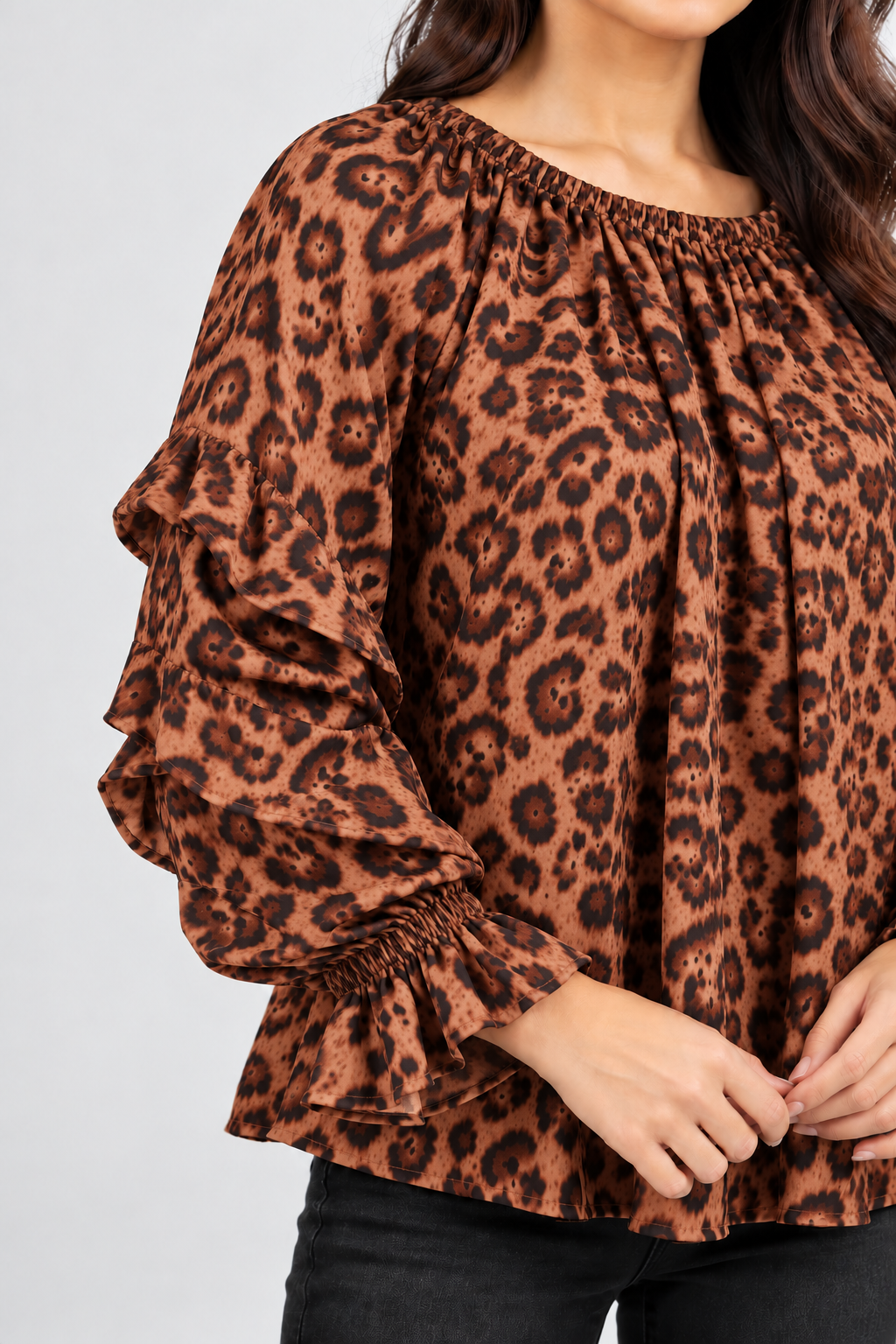 Wild Muse Ruffle Sleeve Top
