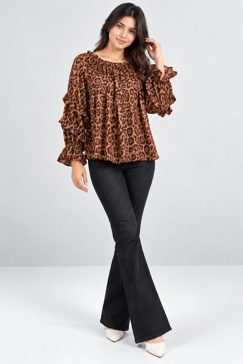 Wild Muse Ruffle Sleeve Top