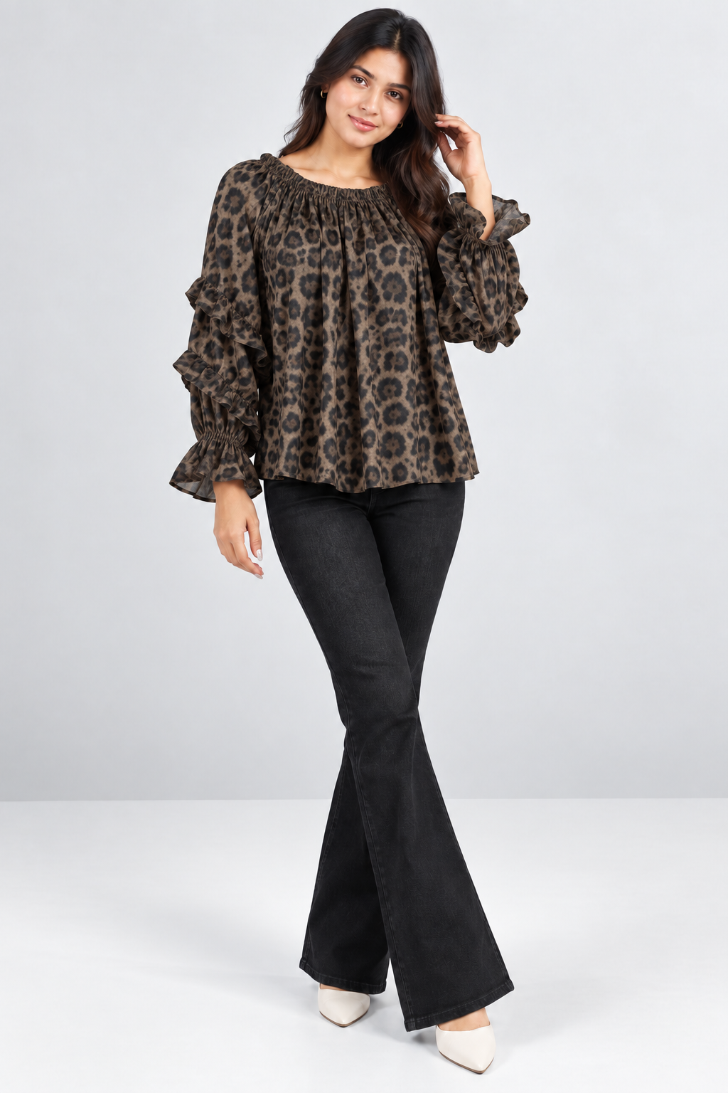 Wild Muse Ruffle Sleeve Top
