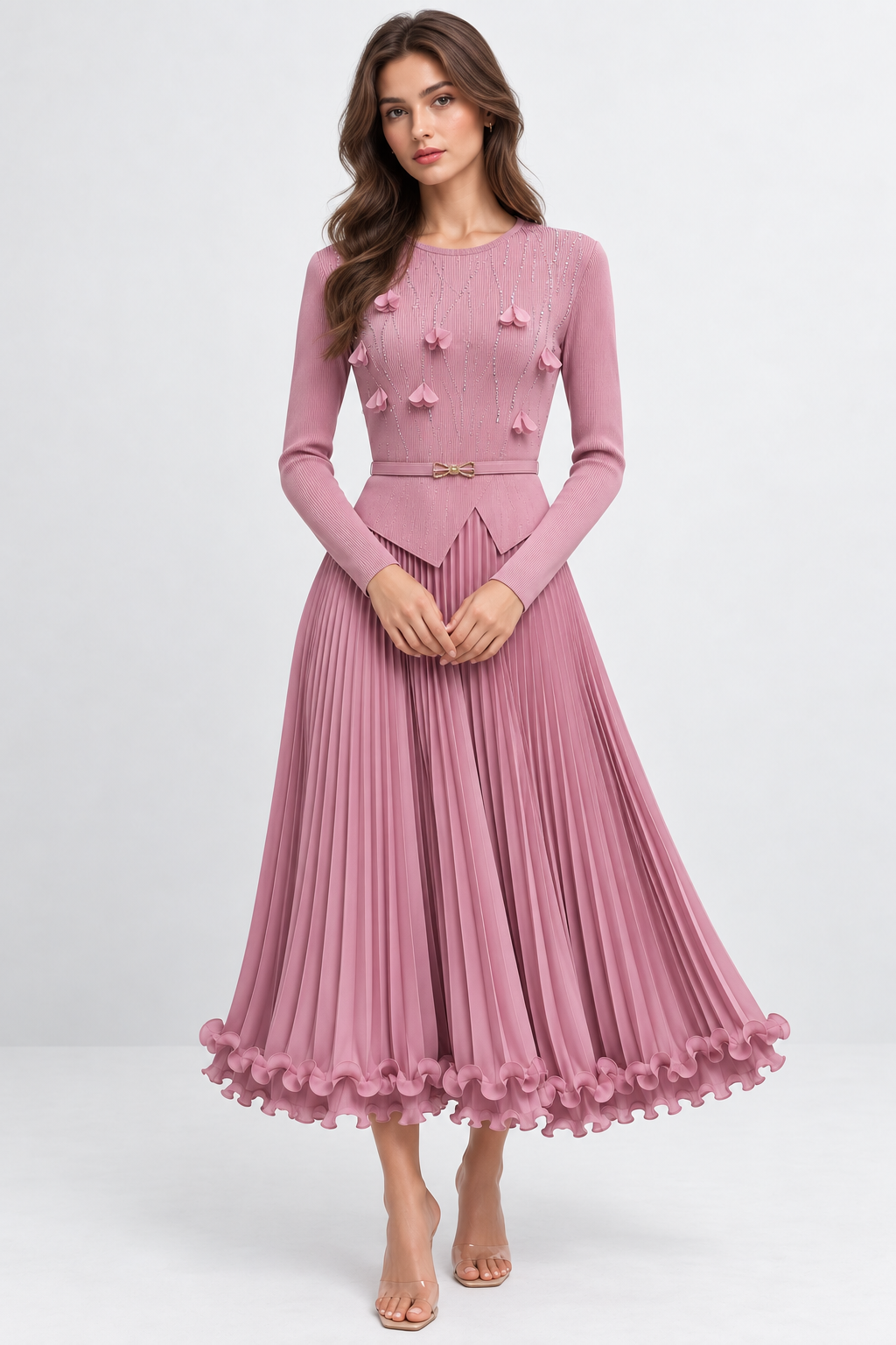 Diamond 3D Pleated Dress
