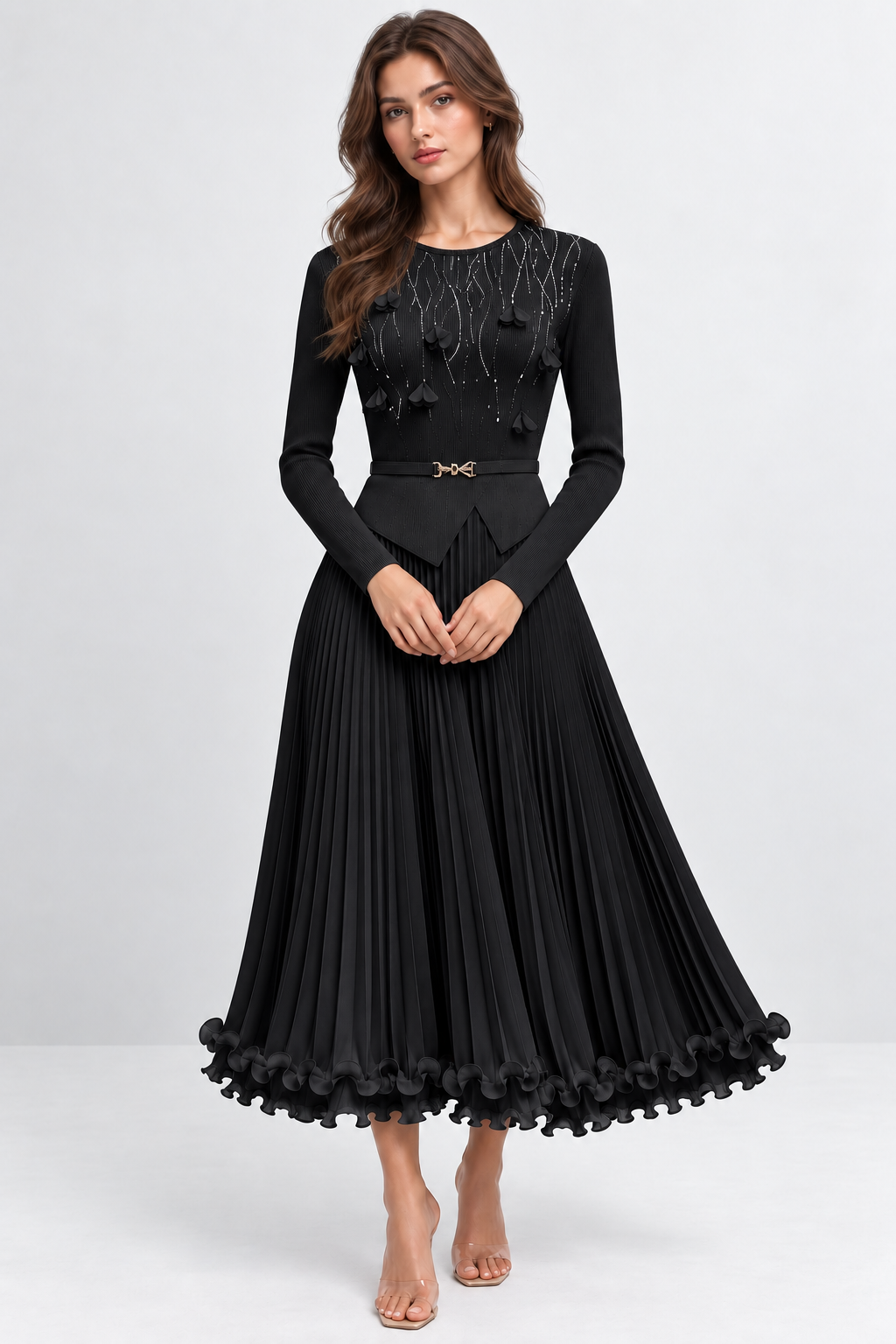 Diamond 3D Pleated Dress