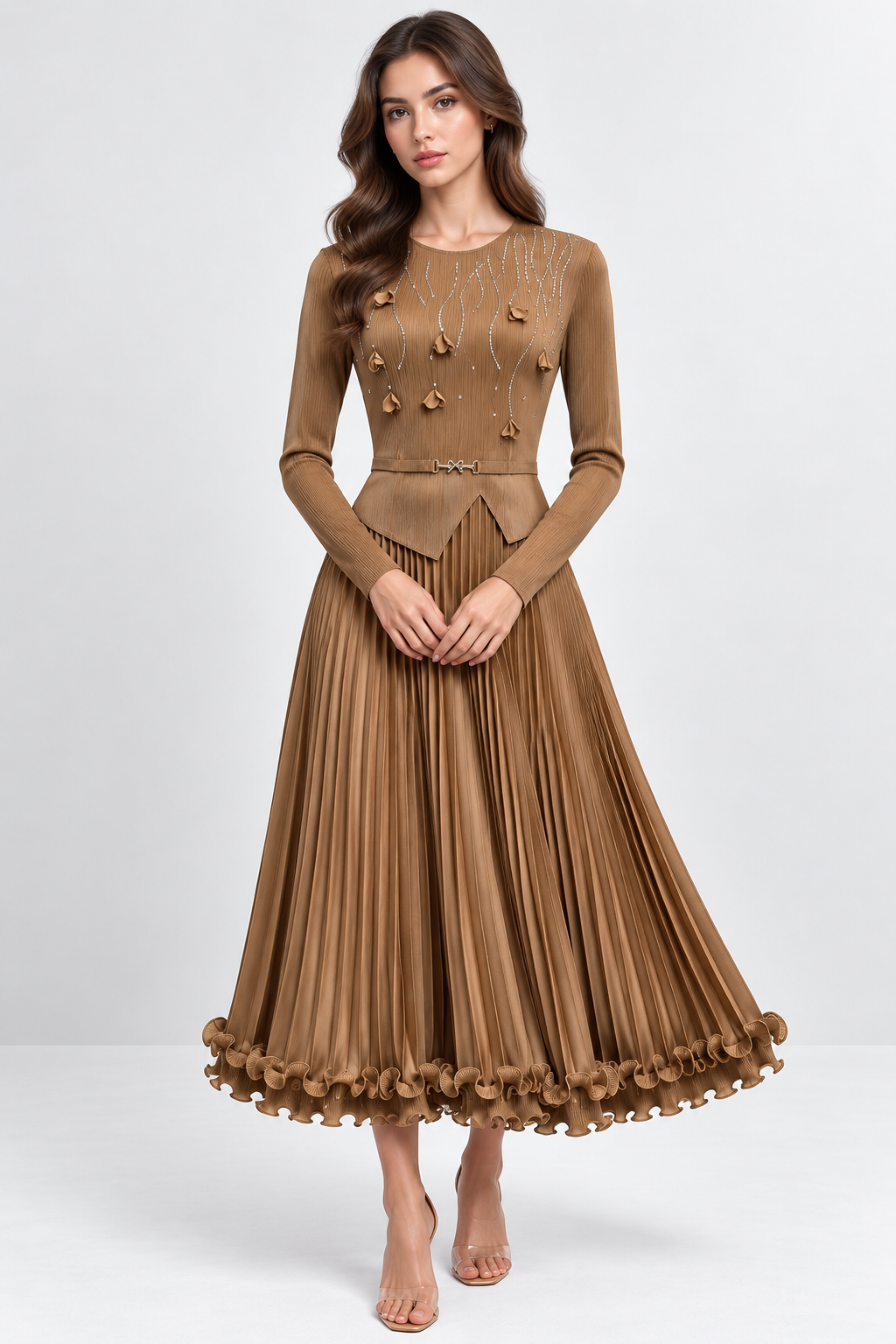 Diamond 3D Pleated Dress