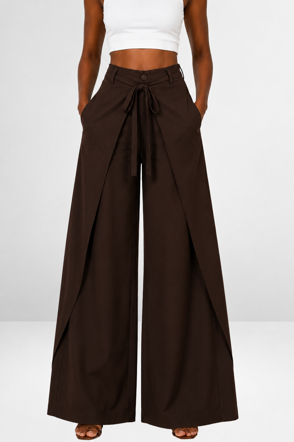 Tie-Waist Wide Pants