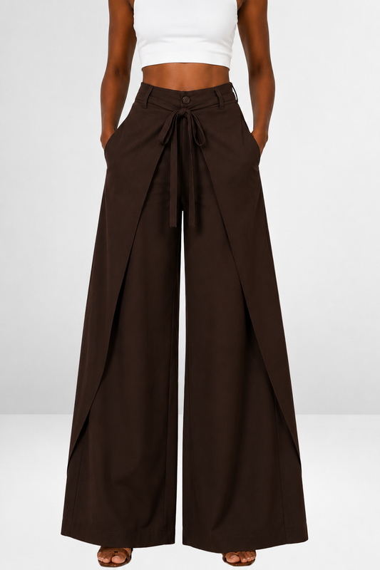 Tie-Waist Wide Pants